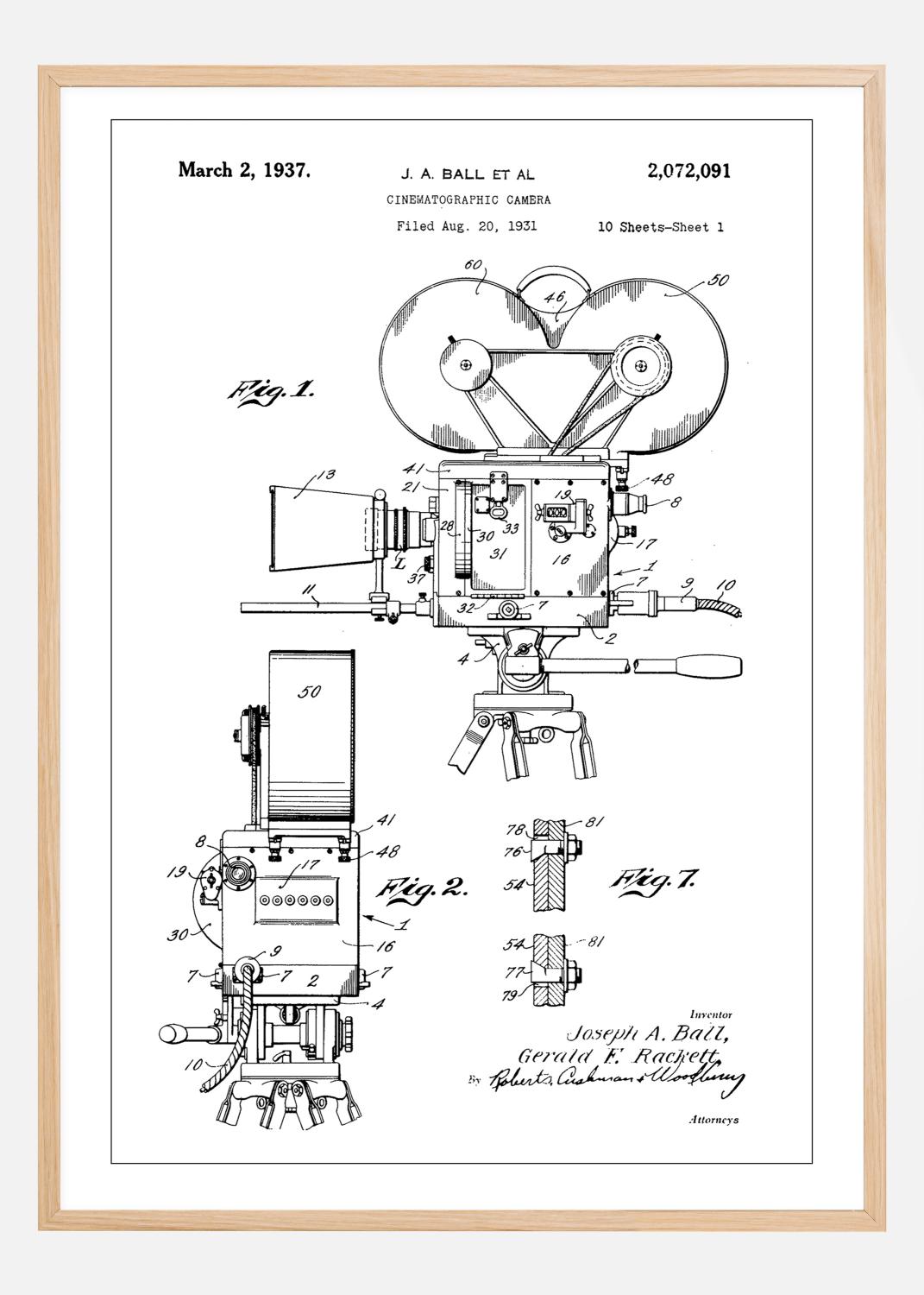 Product Image for Patent Print - Cinematic Camera - White Poster (21x29.7 cm (A4))
