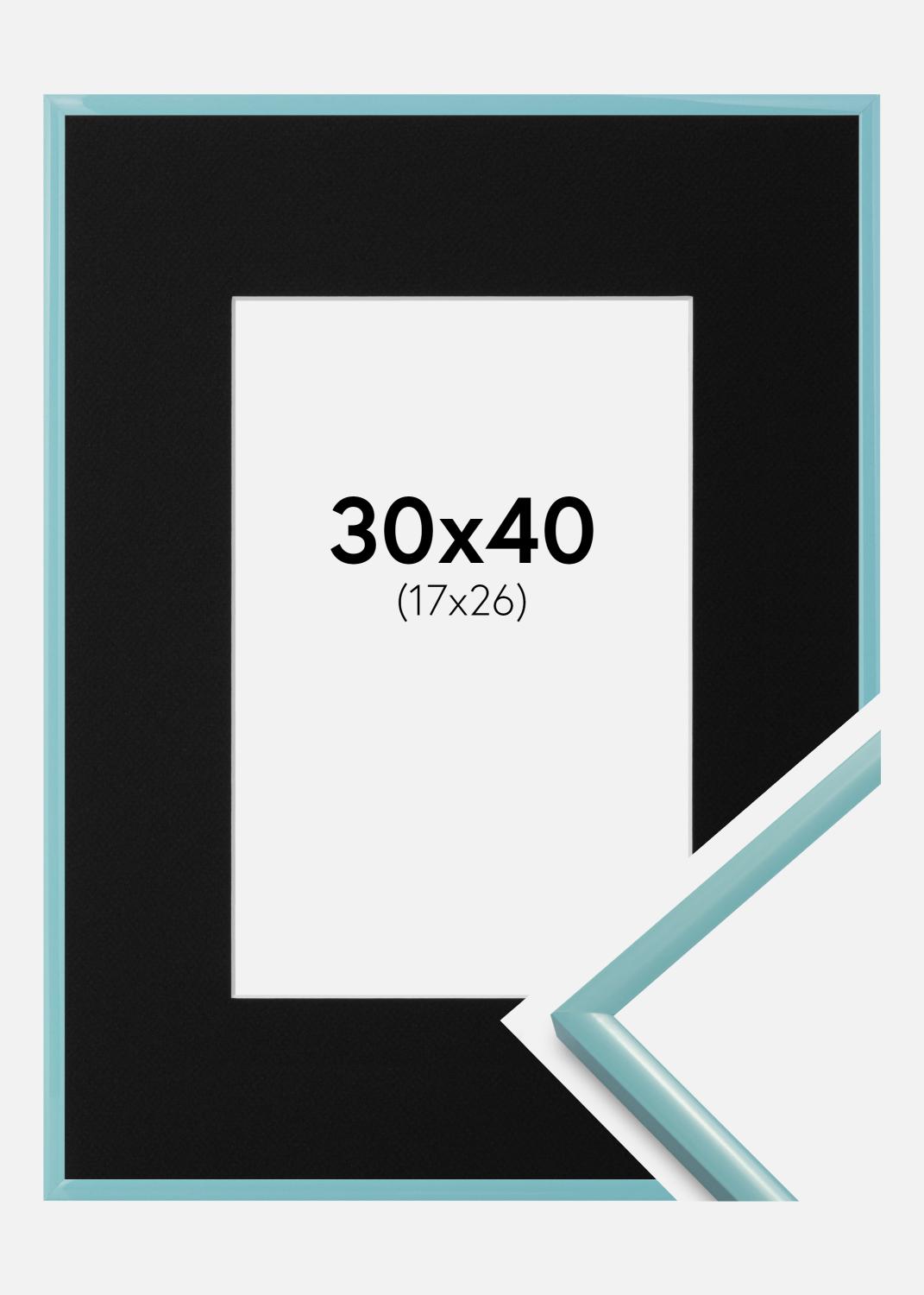 Product Image for Fotolijst New Lifestyle Turquoise 30x40 cm - Passe-partout Zwart 18x27 cm