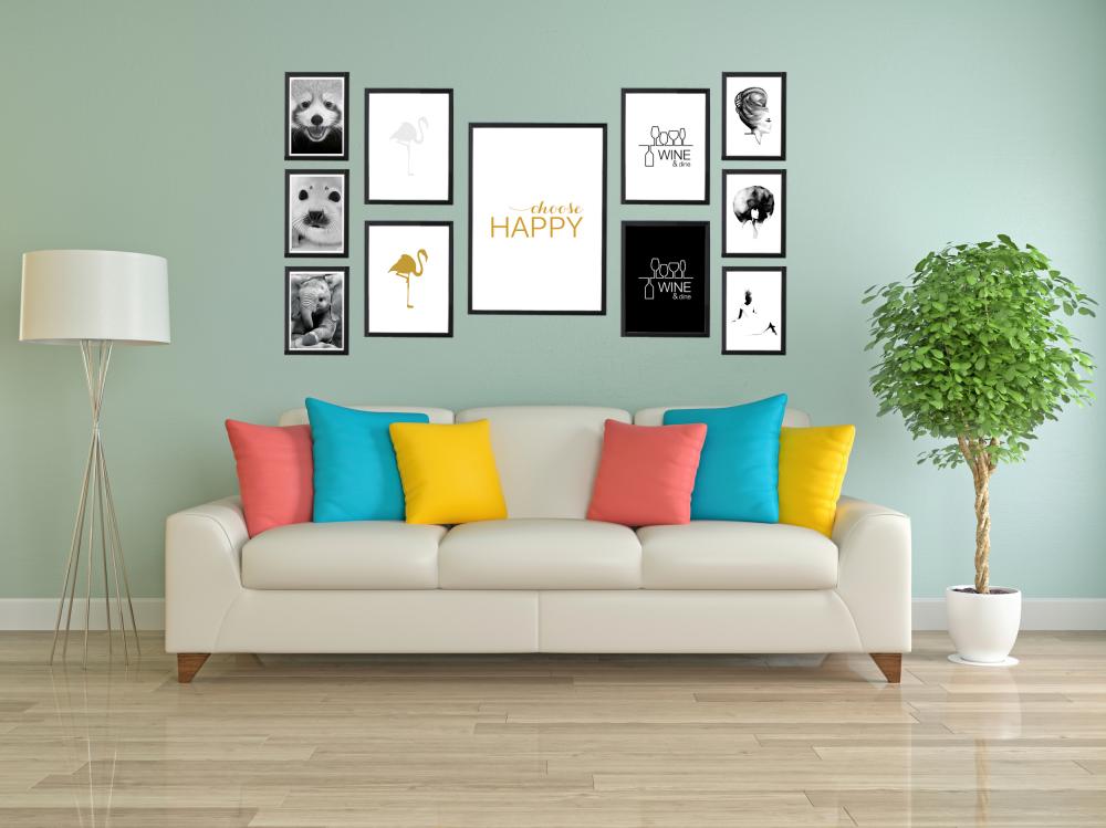 Bildverkstad Wine & dine - Black Poster