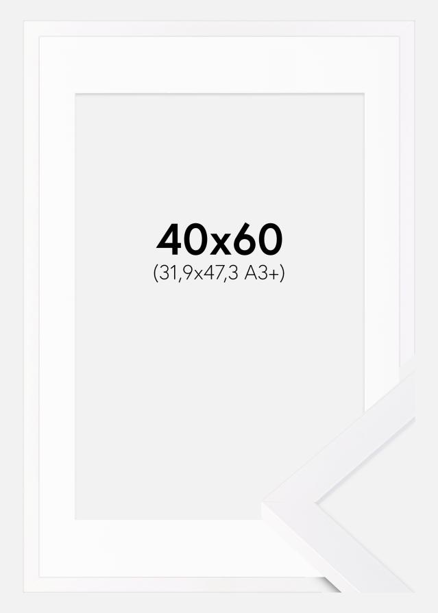 Ram med passepartou Fotolijst Selection Wit 40x60 cm - Passe-partout Wit 32,9x48,3 cm (A3+)