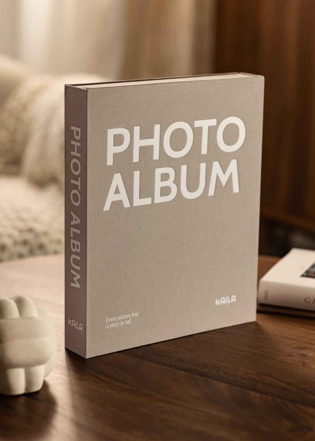 Product Image for KAILA PHOTO ALBUM Grey - Coffee Table Photo Album (60 Zwarte zijden)