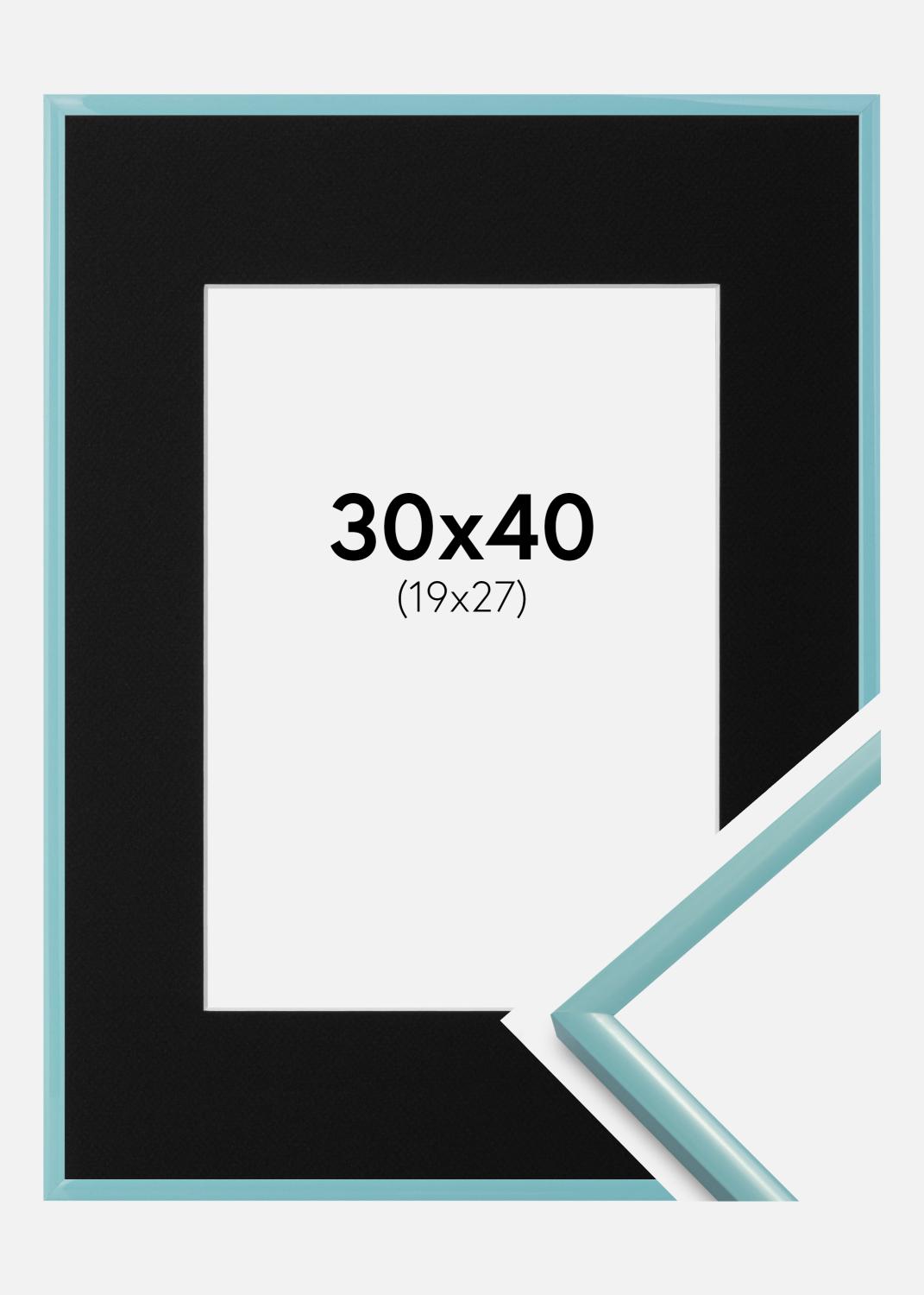 Product Image for Fotolijst New Lifestyle Turquoise 30x40 cm - Passe-partout Zwart 20x28 cm