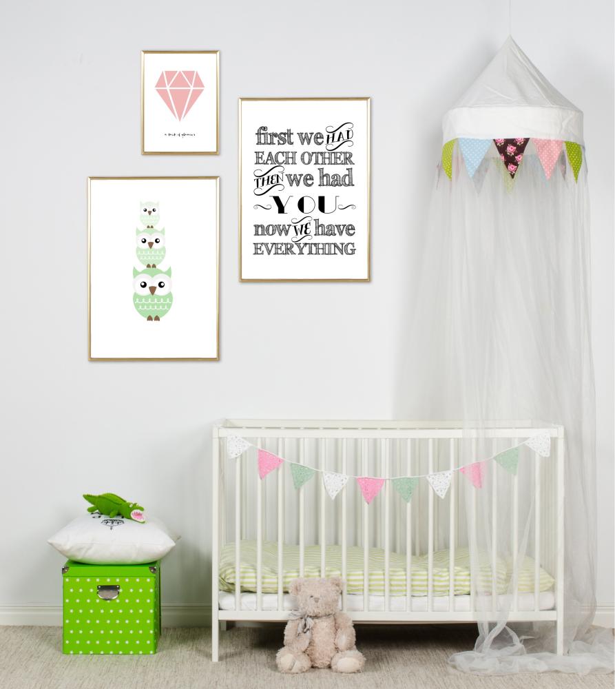 Bildverkstad Uil Trio - Mintgroen Poster