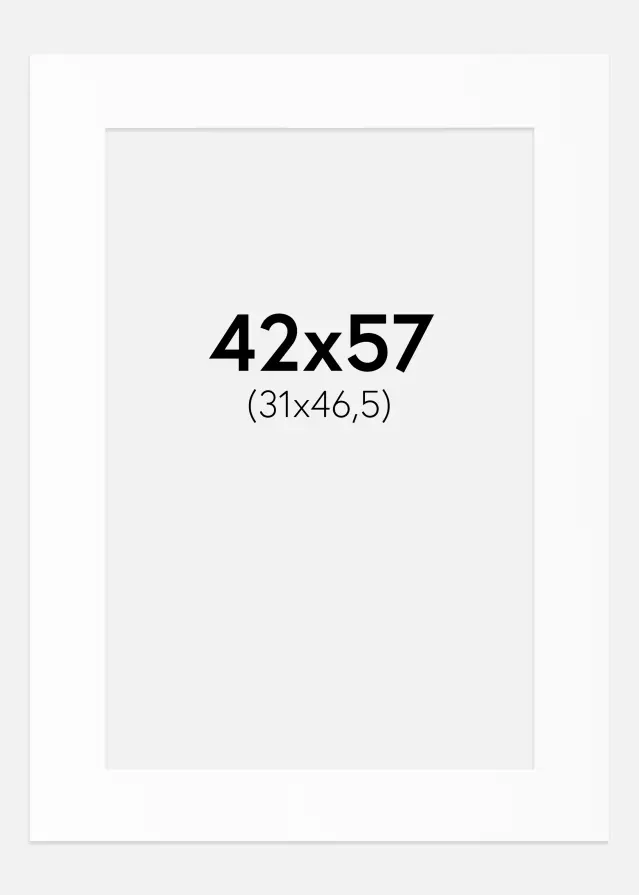 Artlink Passe-partout Wit Standaard (Witte kern) 42x57 cm (31x46,5)