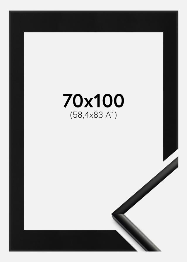 Ram med passepartou Fotolijst New Lifestyle Mat Zwart 70x100 cm - Passe-partout Zwart 59,4x84 cm