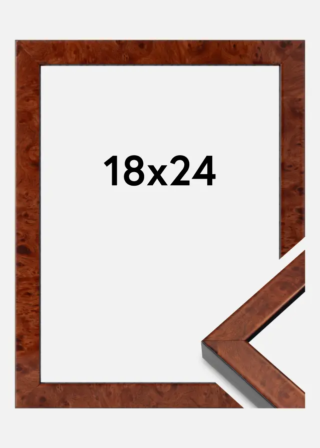 Mavanti Fotolijst Hermes Acrylglas Burr Walnut 18x24 cm