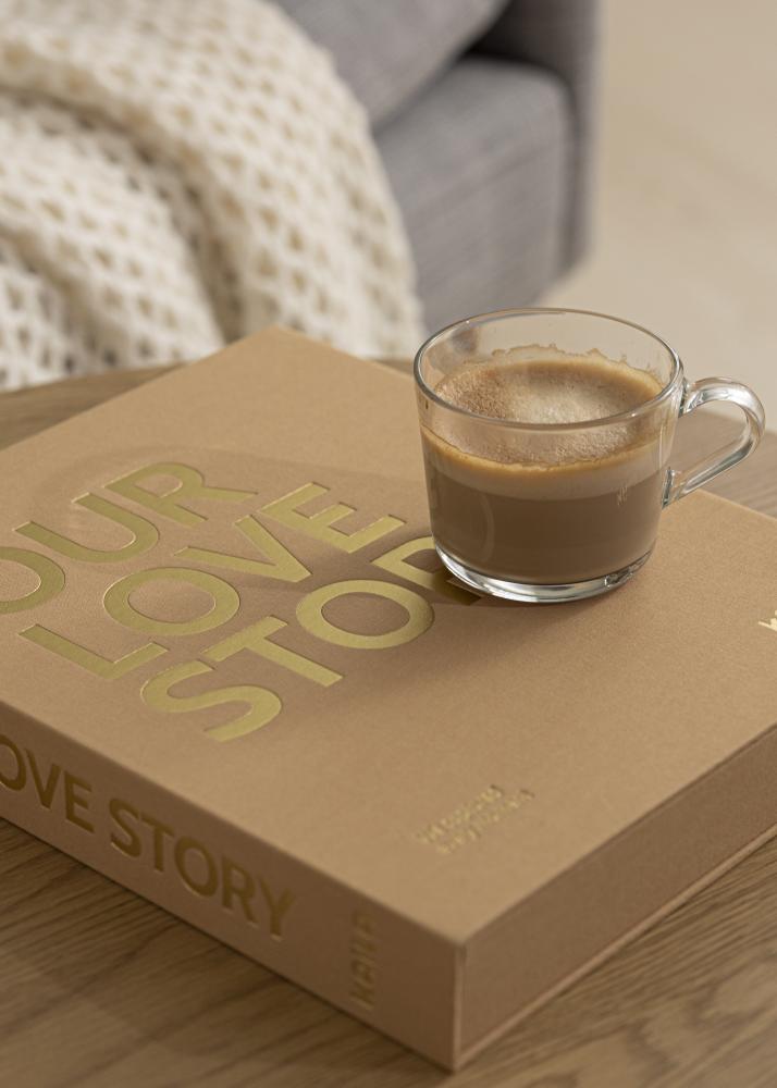 KAILA KAILA OUR LOVE STORY Manilla - Coffee Table Photo Album (60 Zwarte zijden)