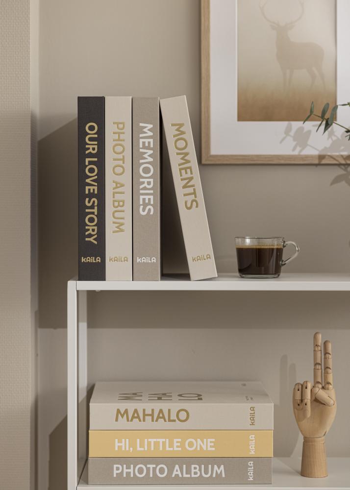 KAILA KAILA THROWBACK Warm Grey XL - Coffee Table Photo Album (20 Zwarte zijden)