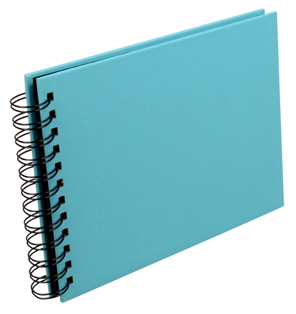 Walther Fun Spiraalalbum Turquoise - 23x17 cm (40 Zwarte zijden / 20 bladen)