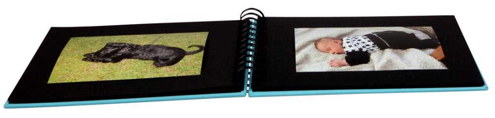 Walther Fun Spiraalalbum Turquoise - 23x17 cm (40 Zwarte zijden / 20 bladen)