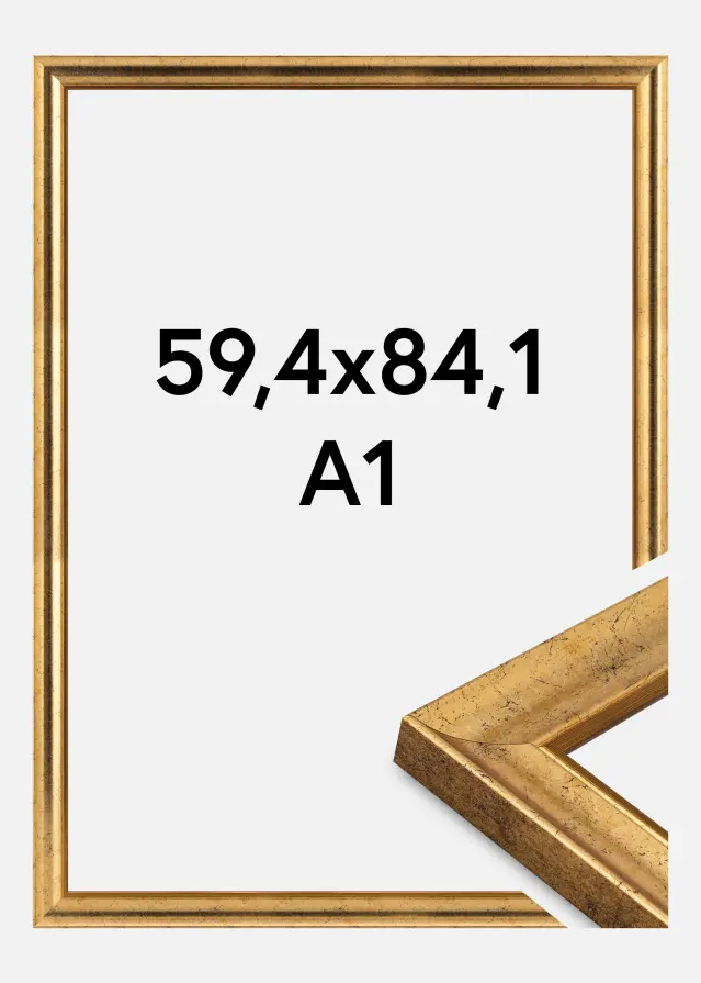 Jämtlands Ramfabrik Fotolijst Conca Acrylglas Goud 59,4x84 cm (A1)