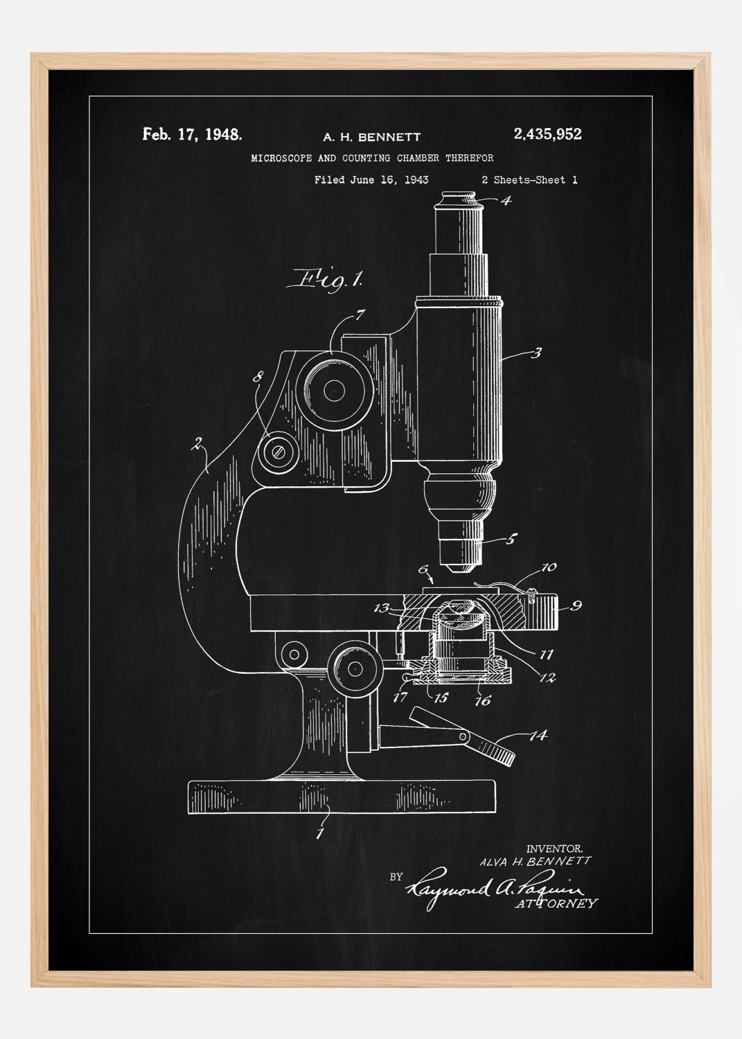 Product Image for Patent Print - Microscope - Black Poster (70x100 cm)
