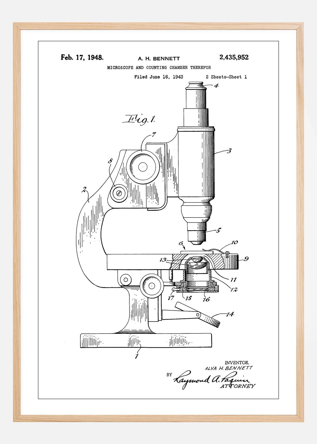 Product Image for Patent Print - Microscope - White Poster (21x29.7 cm (A4))