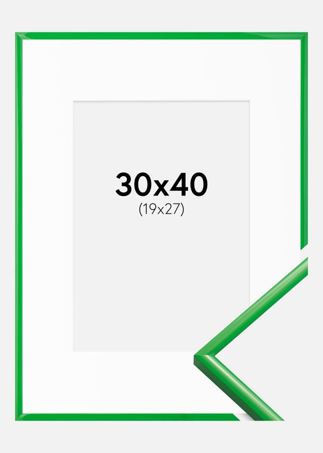 Ram med passepartou Fotolijst New Lifestyle Grass Green 30x40 cm - Passe-partout Wit 20x28 cm
