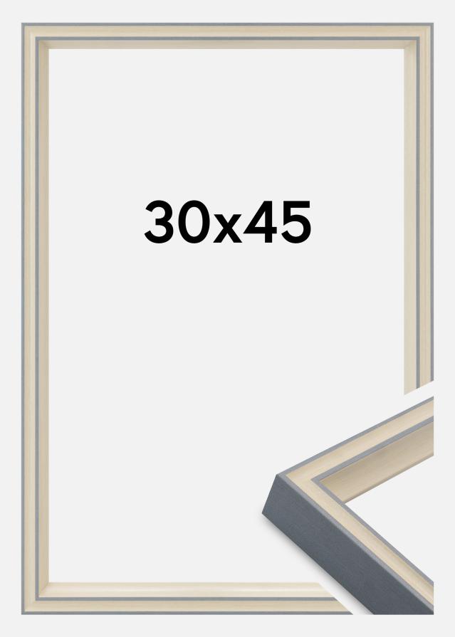 Jämtlands Ramfabrik Fotolijst Riga Acrylglas Stone White / Bluish Grey 30x45 cm