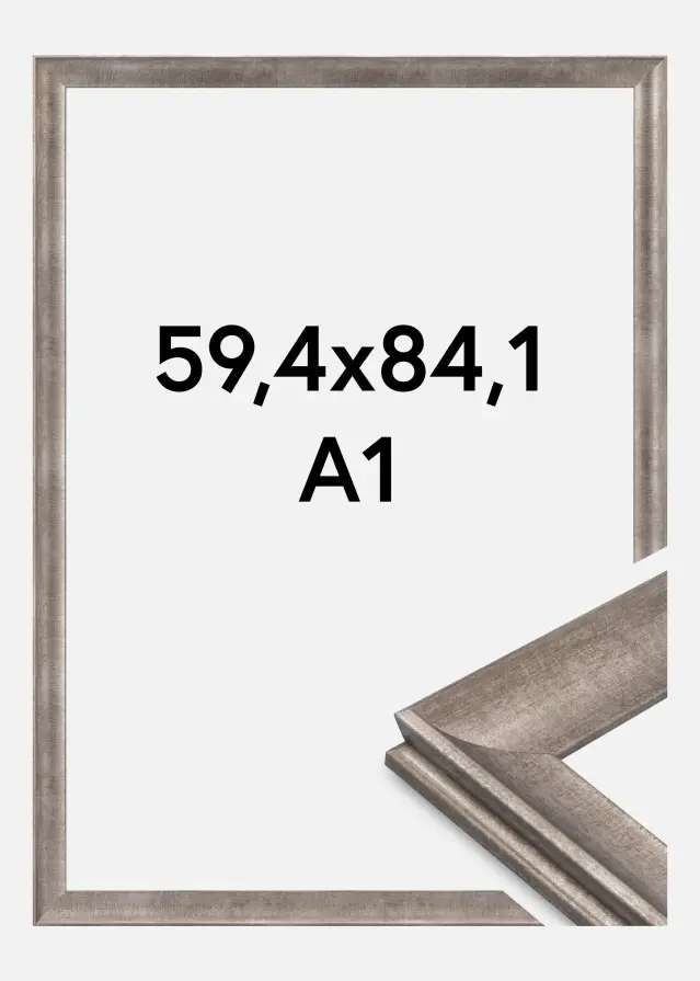 Jämtlands Ramfabrik Fotolijst Conca Acrylglas Zilver 59,4x84 cm (A1)