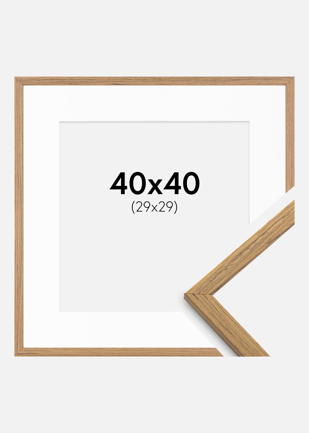 Product Image for Fotolijst Edsbyn Teak 40x40 cm - Passe-partout Wit 30x30 cm