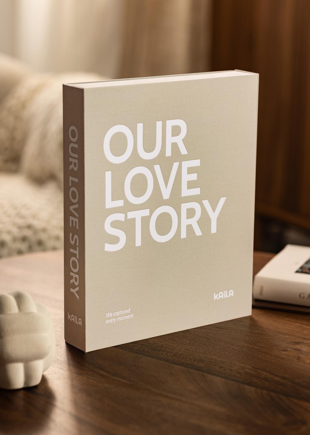 Product Image for KAILA OUR LOVE STORY Grey - Coffee Table Photo Album (60 Zwarte zijden)