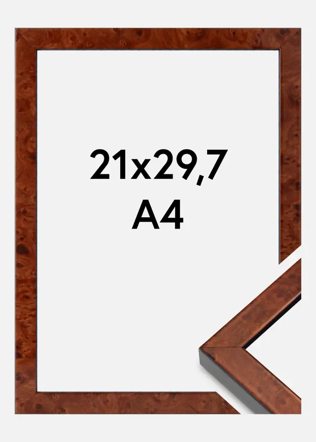 Mavanti Fotolijst Hermes Acrylglas Burr Walnut 21x29,7 cm (A4)