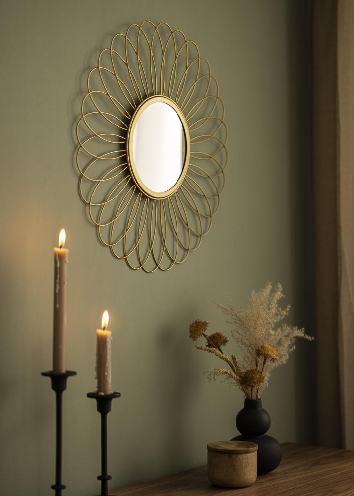 KAILA KAILA Spiegel Flower - Goud 50 cm Ø