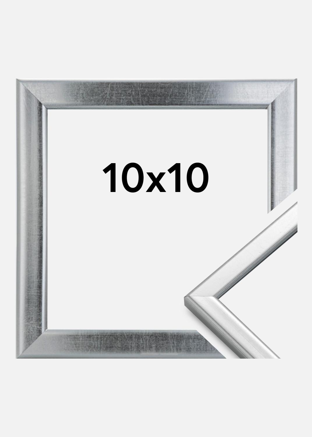 Product Image for Fotolijst Slim Mat Ontspiegeld Glas Zilver 10x10 cm