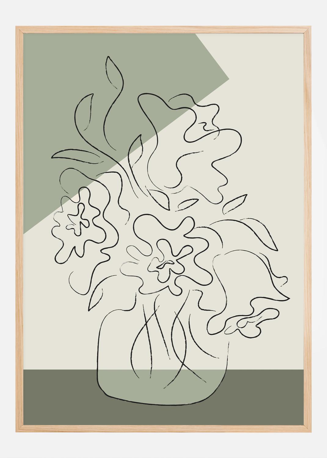 Product Image for Flower Green Poster (21x29.7 cm (A4))