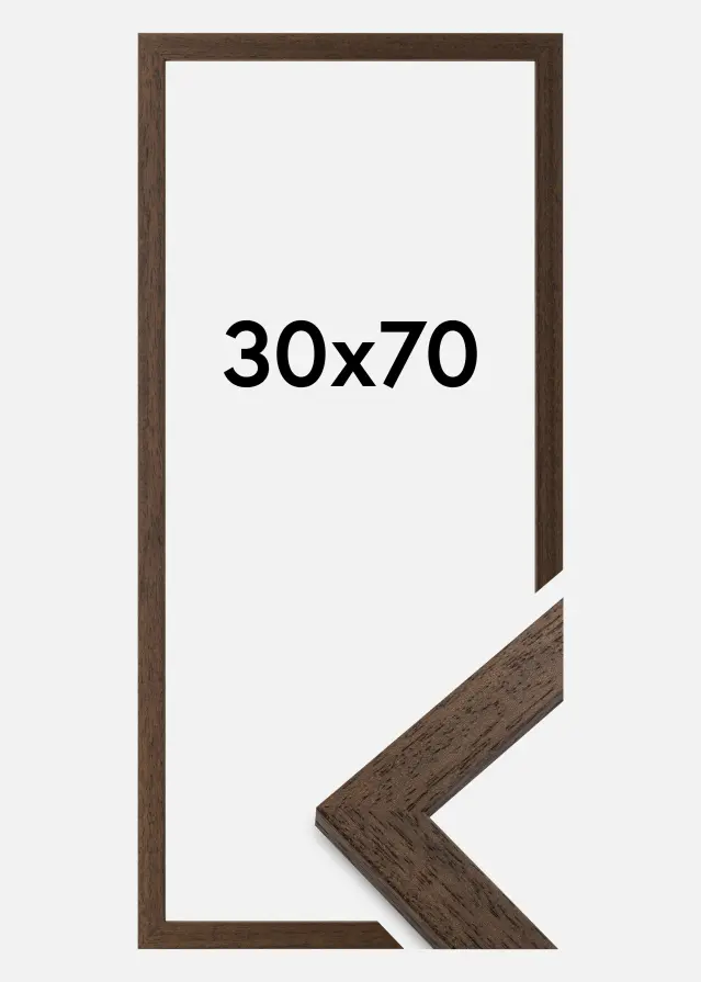 Galleri 1 Fotolijst Brown Wood Acrylglas 30x70 cm