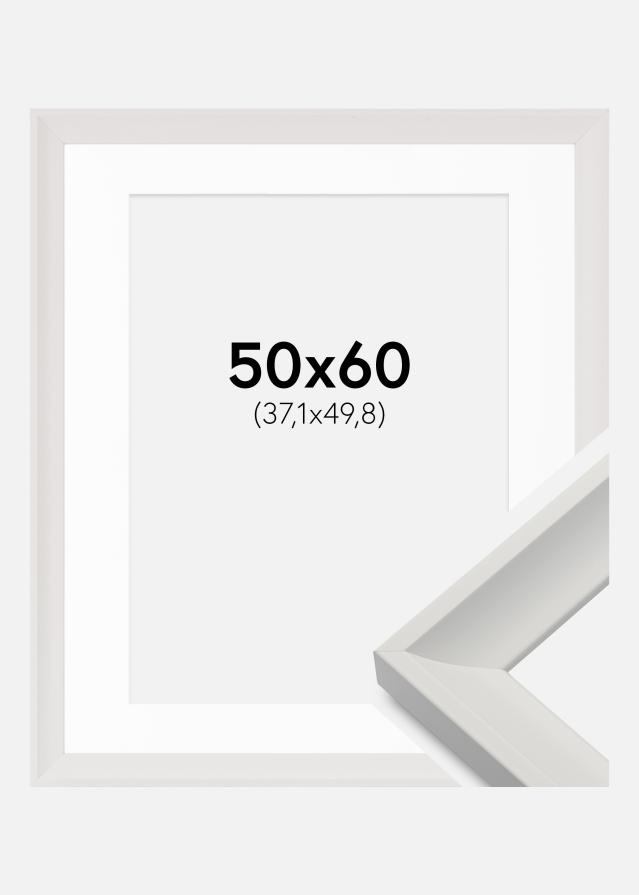 Ram med passepartou Fotolijst Öjaren Wit 50x60 cm - Passe-partout Wit 15x20 inches