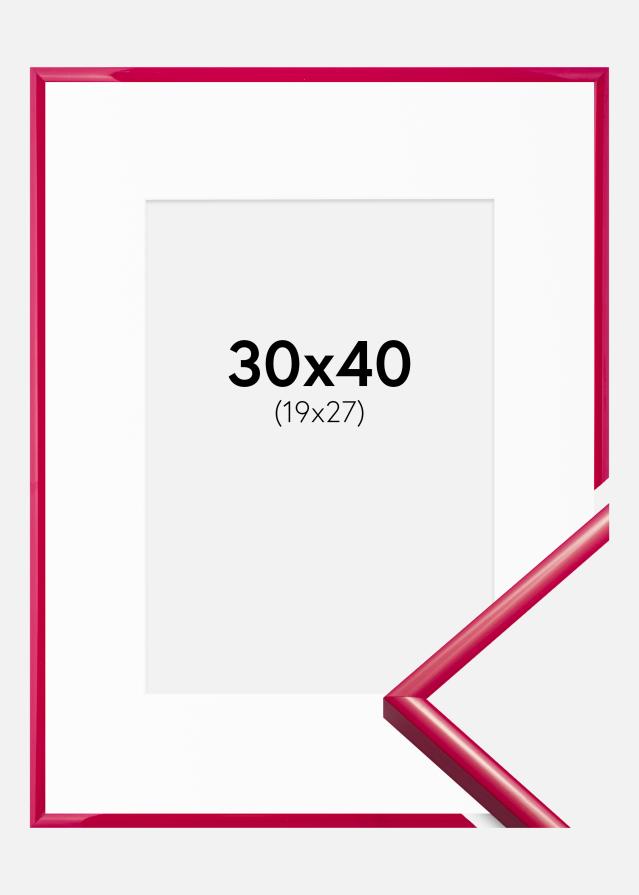 Ram med passepartou Fotolijst New Lifestyle Rose 30x40 cm - Passe-partout Wit 20x28 cm