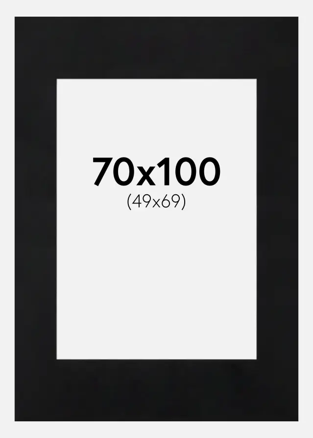 Artlink Passe-partout Zwart Standaard (Witte kern) 70x100 cm (49x69)