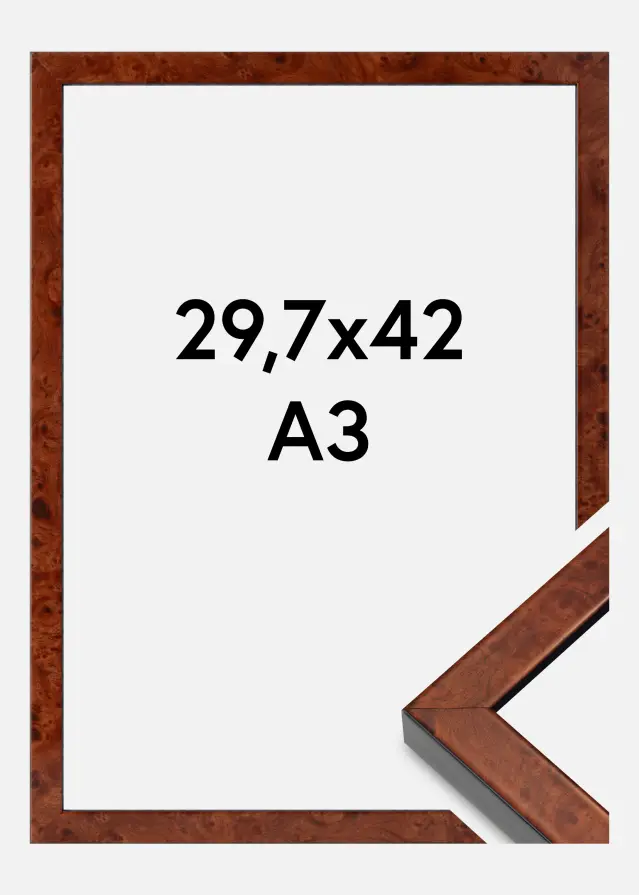 Mavanti Fotolijst Hermes Acrylglas Burr Walnut 29,7x42 cm (A3)