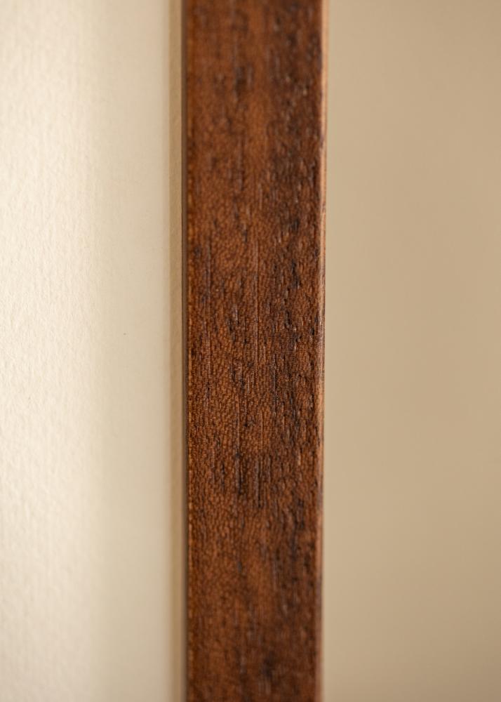 Ram med passepartou Fotolijst Hermes Teak 60x90 cm - Passe-partout Wit 50x75 cm