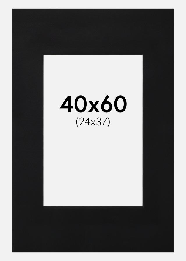 Artlink Passe-partout Zwart Standaard (Witte kern) 40x60 cm (24x37)