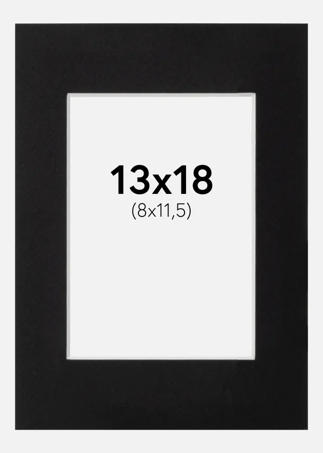 Artlink Passe-partout Zwart Standaard (Witte kern) 13x18 cm (8x11,5)