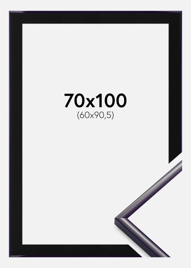 Ram med passepartou Fotolijst New Lifestyle Donkerpaars 70x100 cm - Passe-partout Zwart 61x91,5 cm