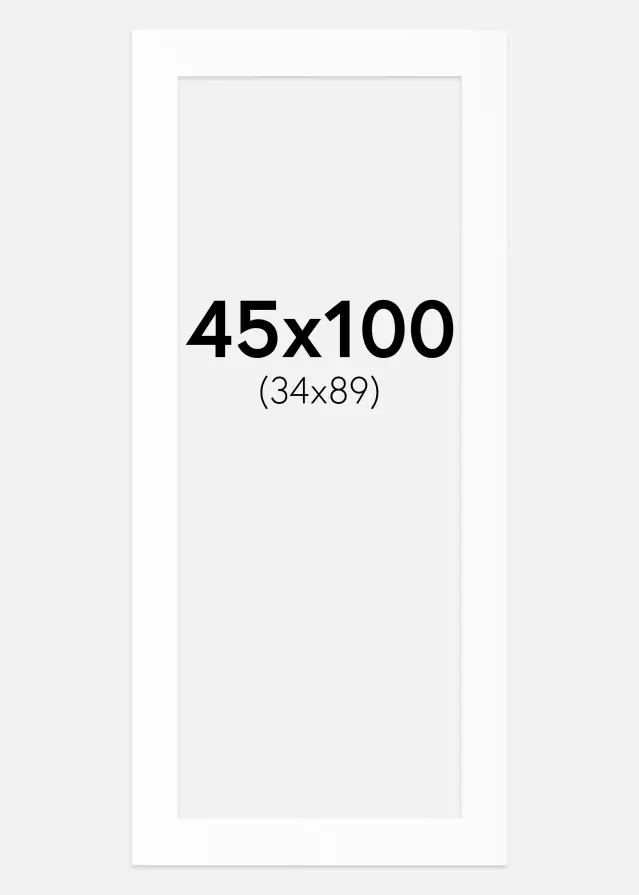 Artlink Passe-partout Wit Standaard (Witte kern) 45x100 cm (34x89)