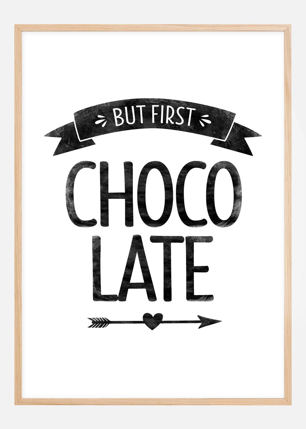 Product Image for But first chocolate Retro Poster (21x29,7 cm (A4))