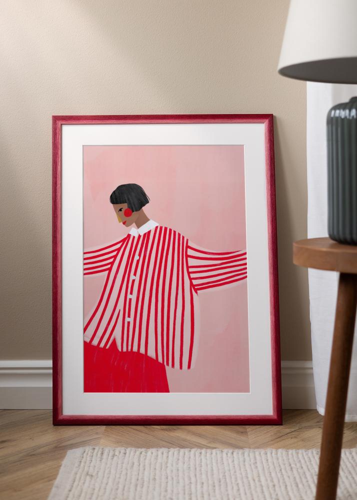 Jämtlands Ramfabrik Fotolijst Cornwall Acrylglas Donkerrood 30x30 cm