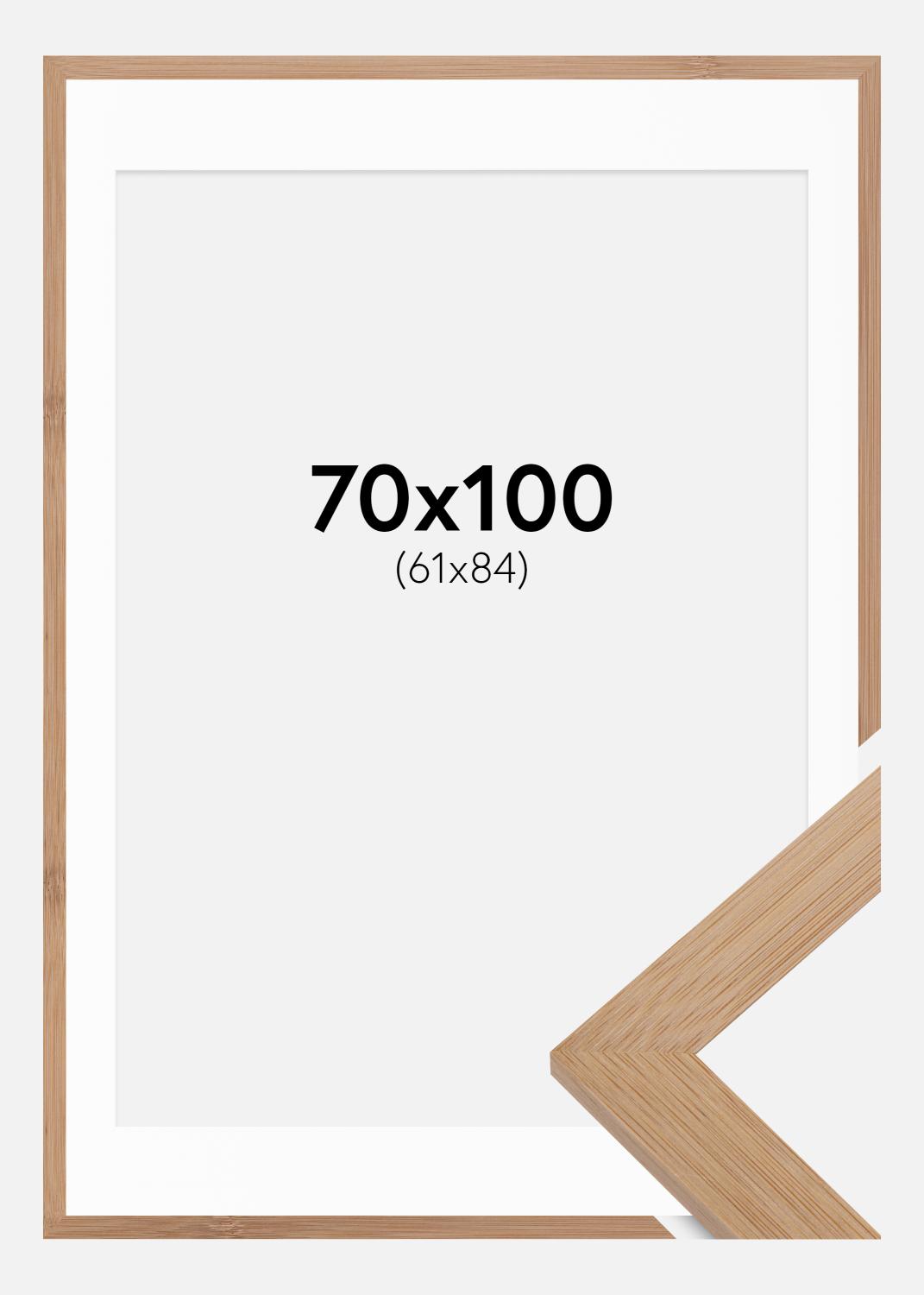 Product Image for Fotolijst Hoei Bamboe 70x100 cm - Passe-partout Wit 62x85 cm