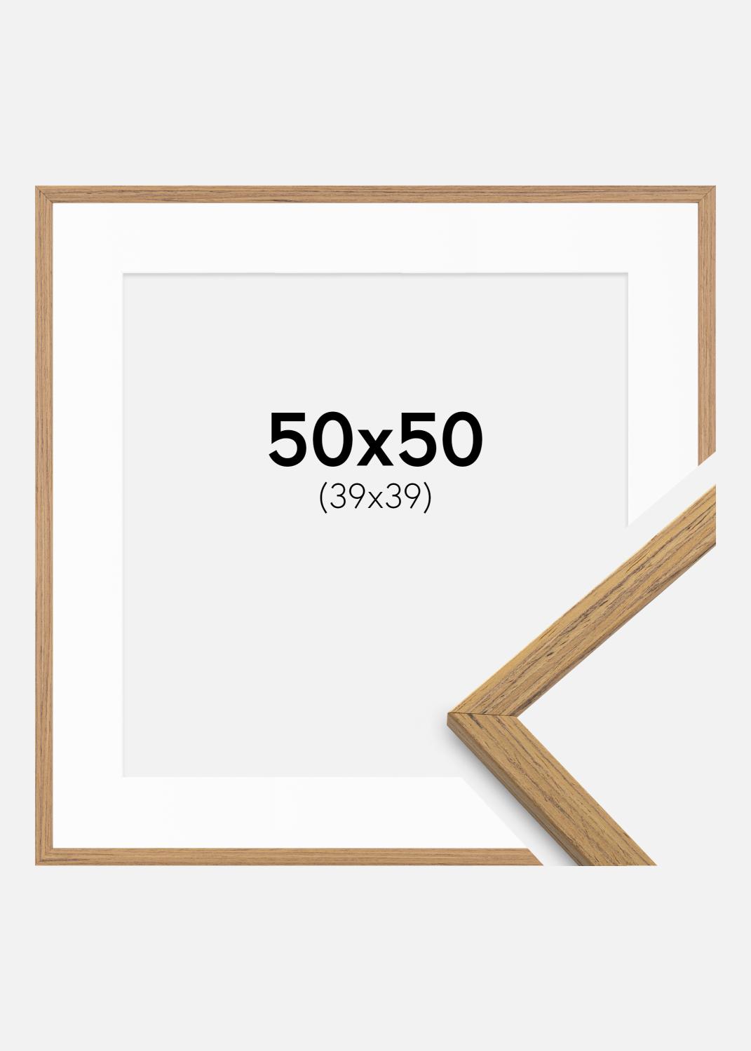 Product Image for Fotolijst Edsbyn Teak 50x50 cm - Passe-partout Wit 40x40 cm