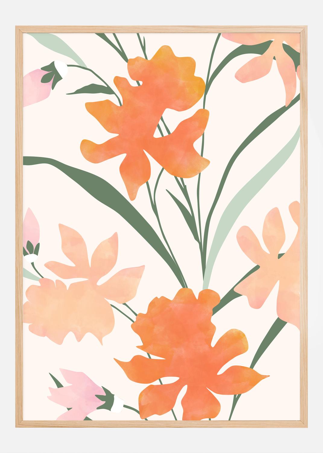 Product Image for Orange Flowers Poster (21x29.7 cm (A4))