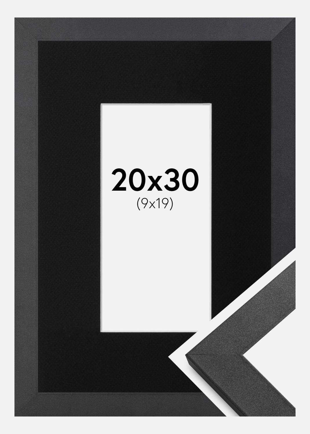 Product Image for Fotolijst Graphite Wood 20x30 cm - Passe-partout Zwart 10x20 cm
