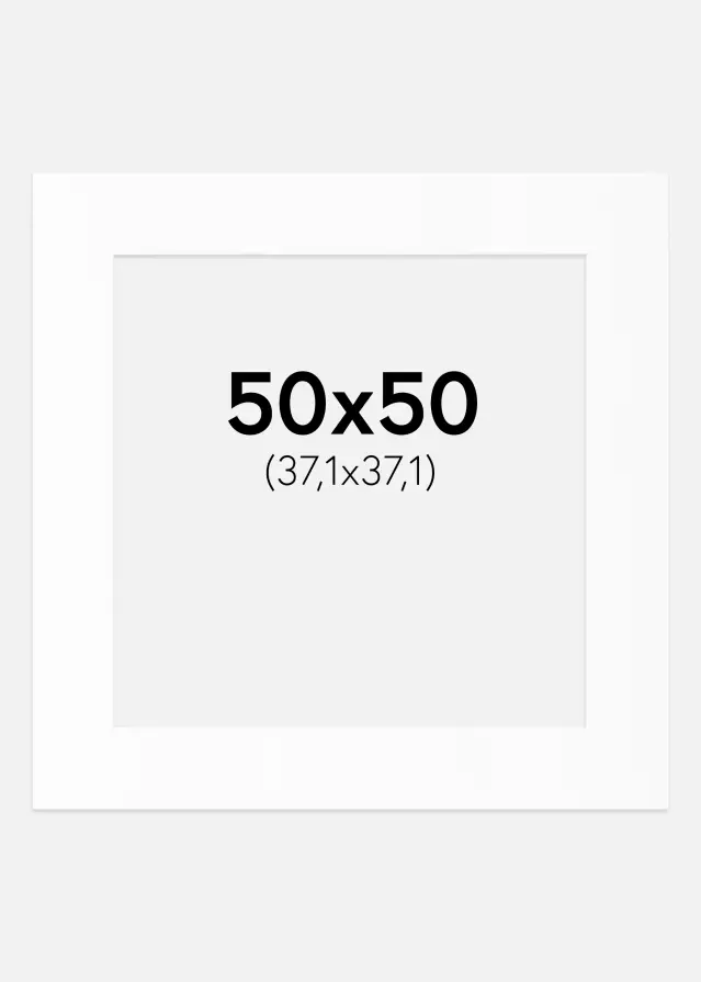 Artlink Passe-partout Wit Standaard (Witte kern) 50x50 cm (37,1x37,1)