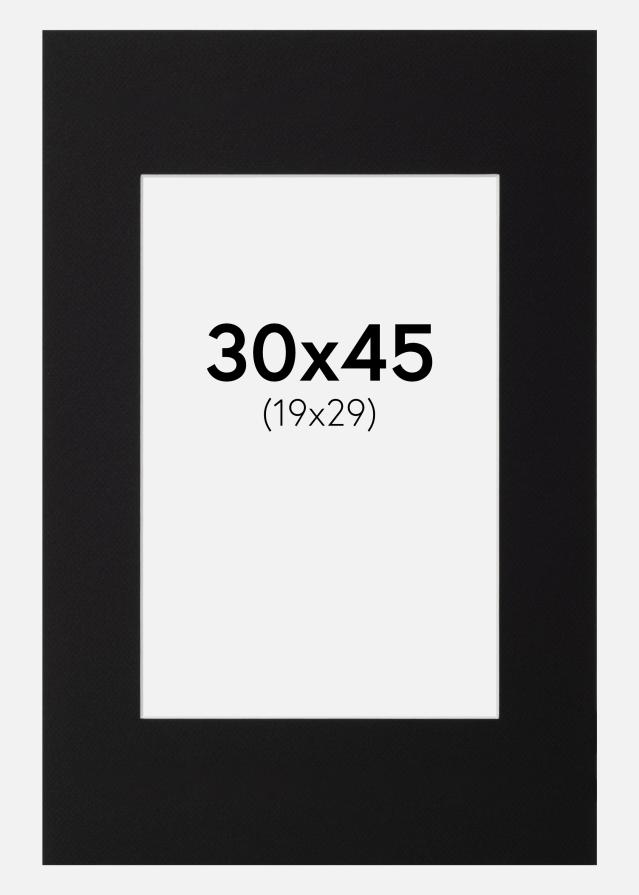 Galleri 1 Passe-partout Canson Zwart (Witte kern) 30x45 cm (19x29)