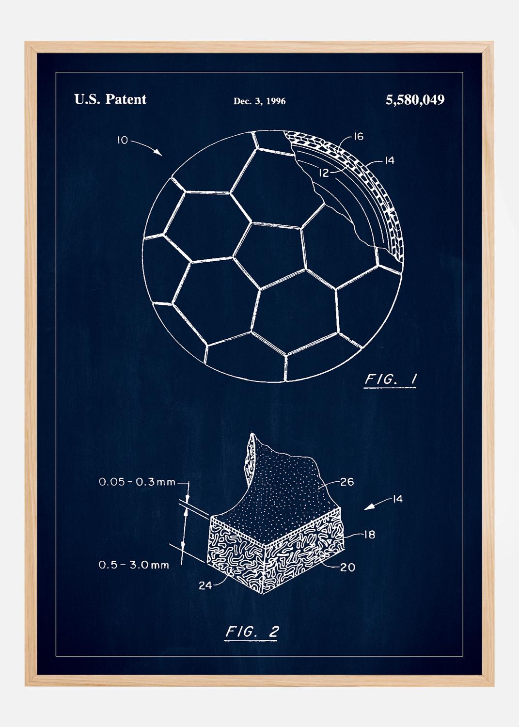 Product Image for Patent Print - Football - Blue Poster (21x29,7 cm (A4))