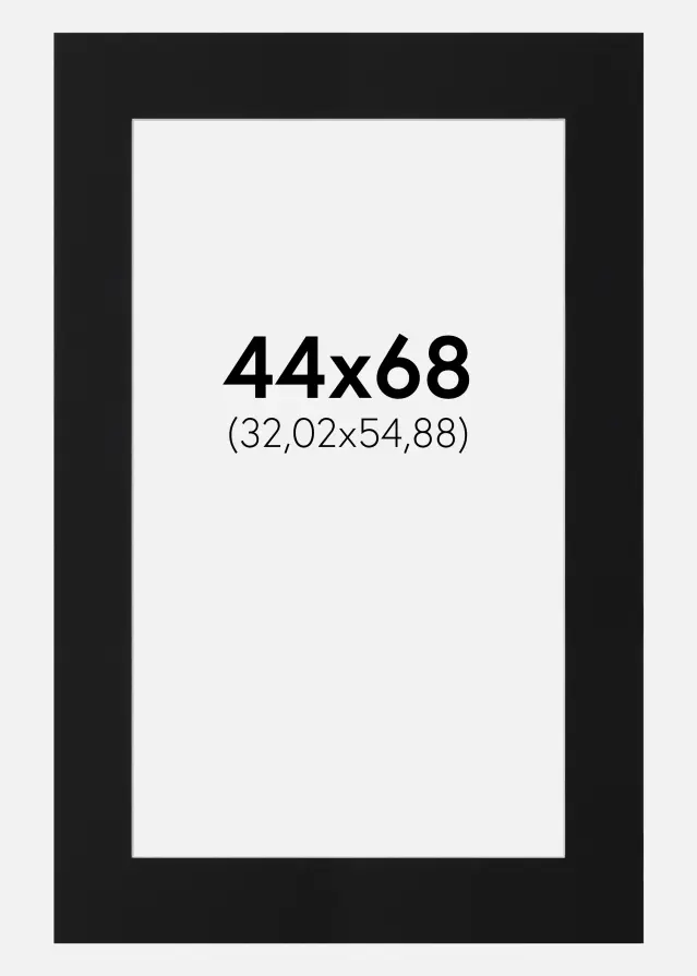 Artlink Passe-partout Zwart Standaard (Witte kern) 44x68 cm (32,02x54,88)