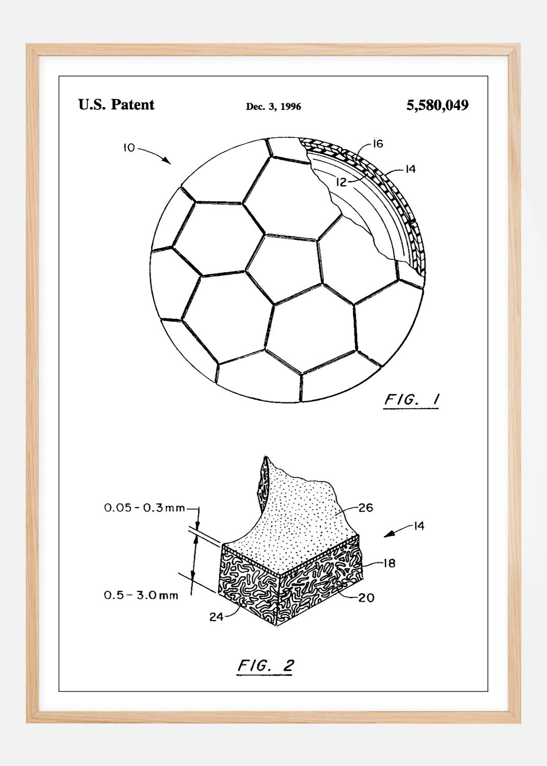 Product Image for Patent Print - Football - White Poster (21x29,7 cm (A4))