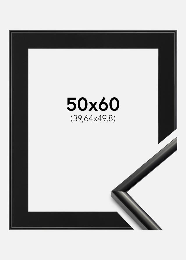 Ram med passepartou Fotolijst New Lifestyle Zwart 50x60 cm - Passe-partout Zwart 16x20 inches