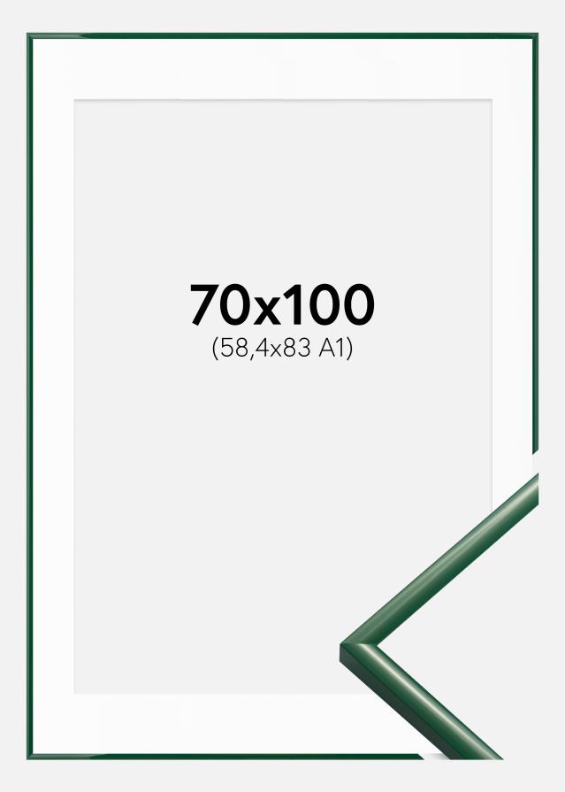 Ram med passepartou Fotolijst New Lifestyle Moss Green 70x100 cm - Passe-partout Wit 59,4x84 cm