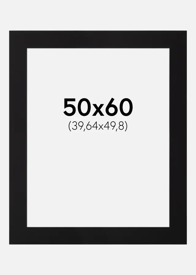 Artlink Passe-partout Zwart Standaard (Witte Kern) 50x60 cm (39,64x49,8)